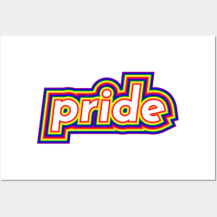 LGBTQ Pride Word with Pride Flag Posters and Art